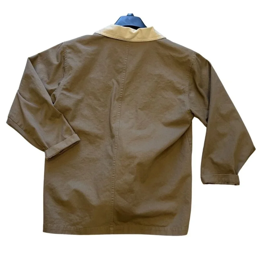 Christopher & Banks Womens Embroidered Chore Jacket Angels Cat Gardening L 90s - Picture 6 of 10